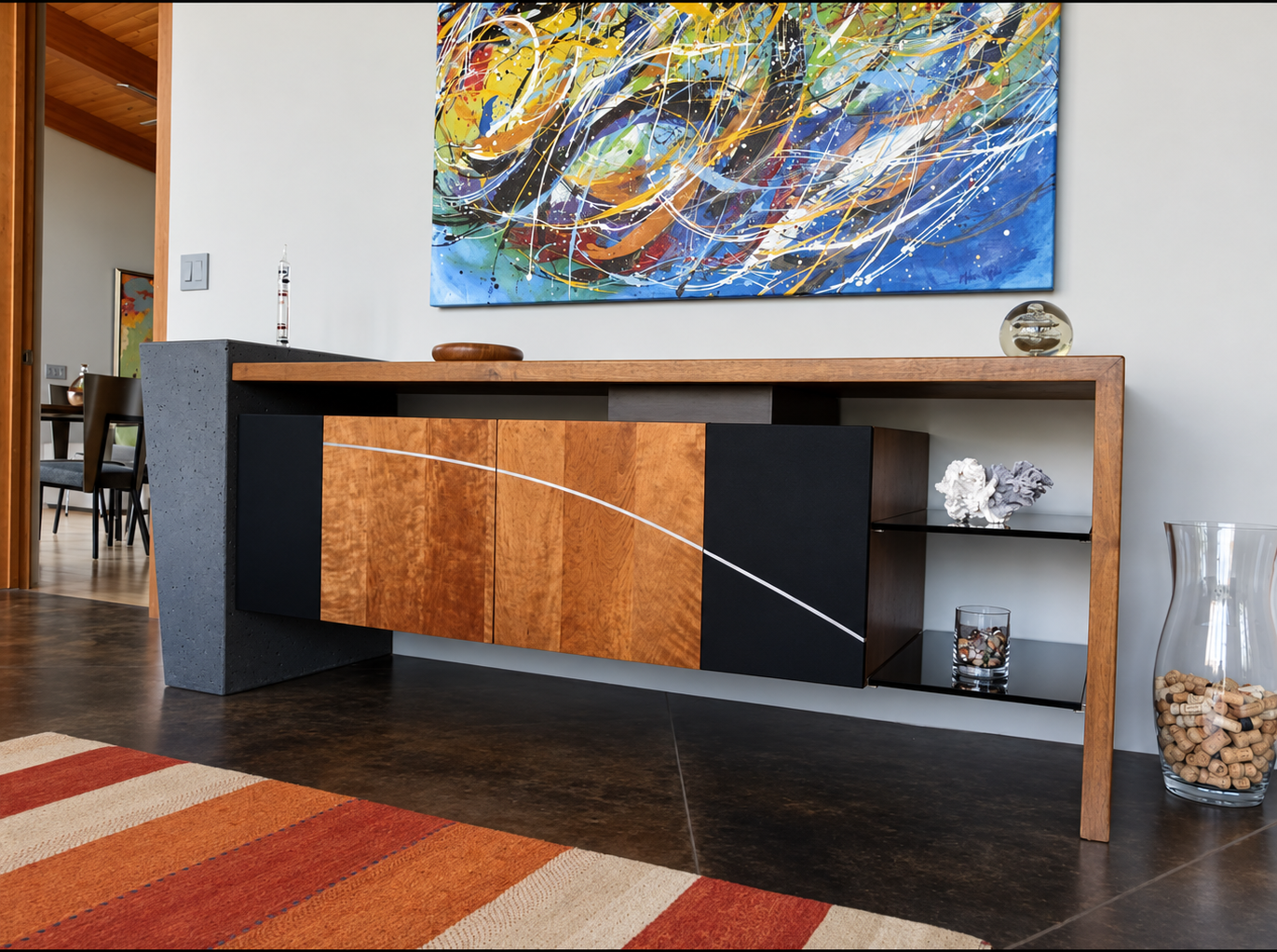 Freestanding art cabinet by Burkee Designs